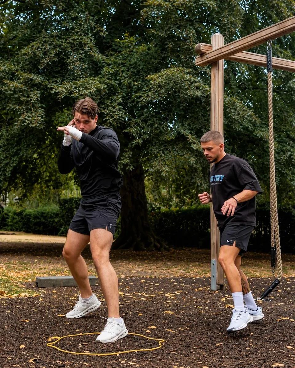 Boxing pads session with Coach Trey